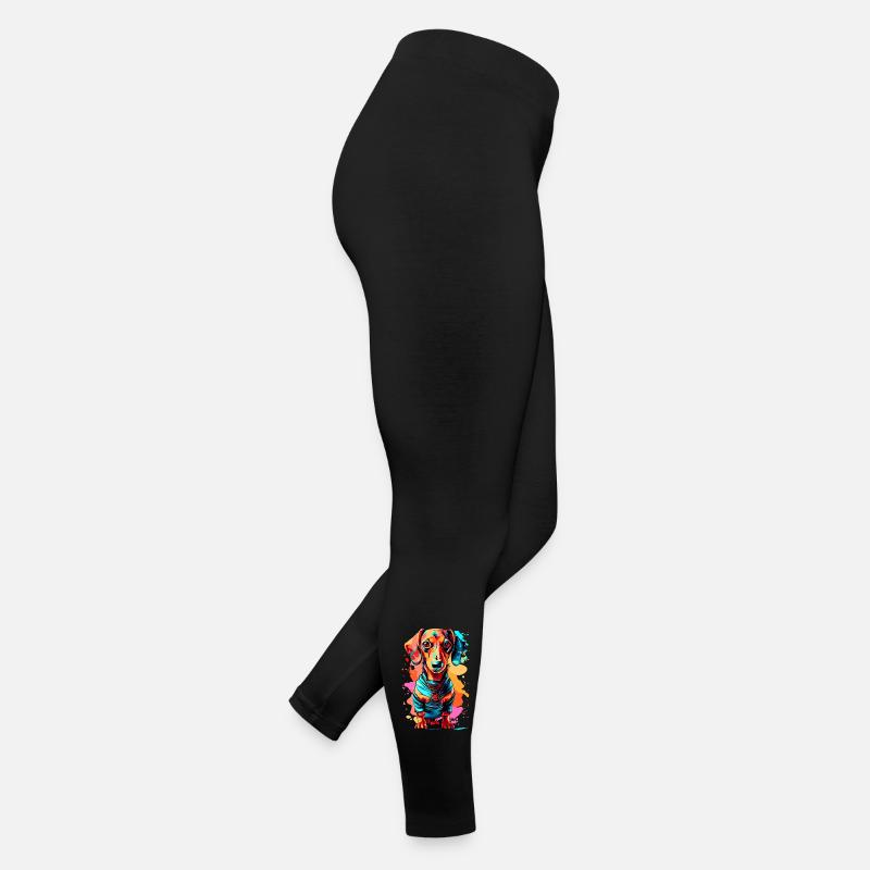 Teckel coloré - teckel - chien de chasse - teckel coloré Legging en jersey Femme