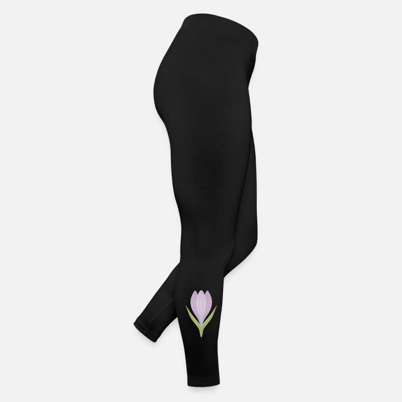Lilac Crocus Bloom Illustration Women’s Jersey Leggings