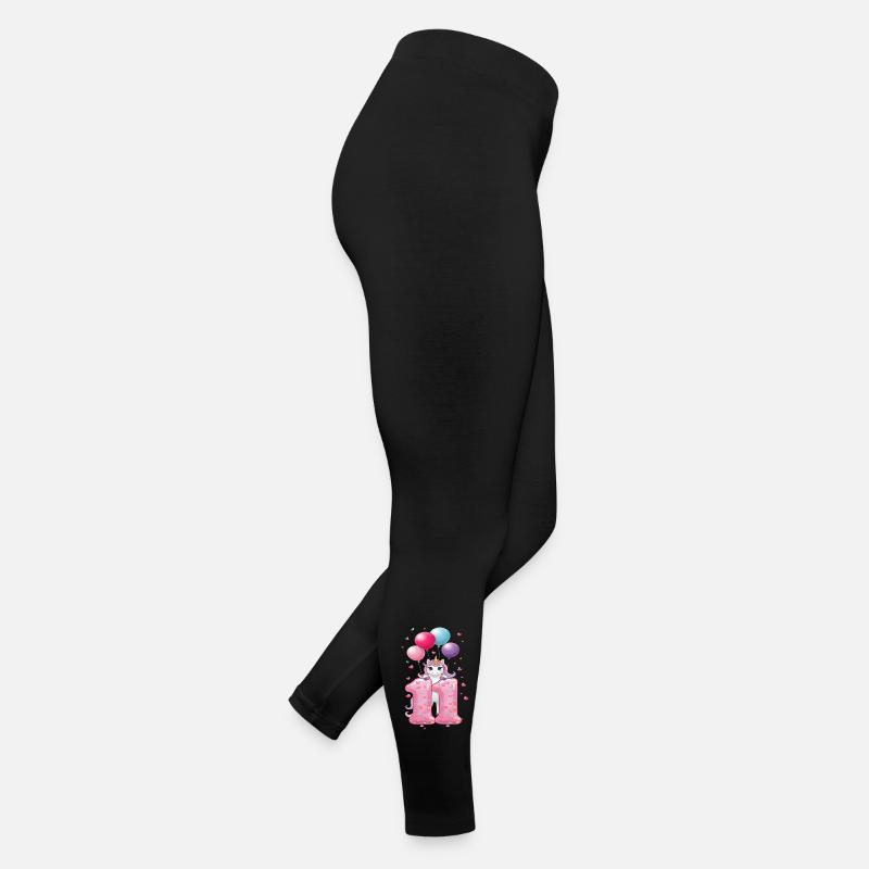11 Jahre Mädchen Süßes Einhorn 11. Geburtstag Frauen Jersey Leggings