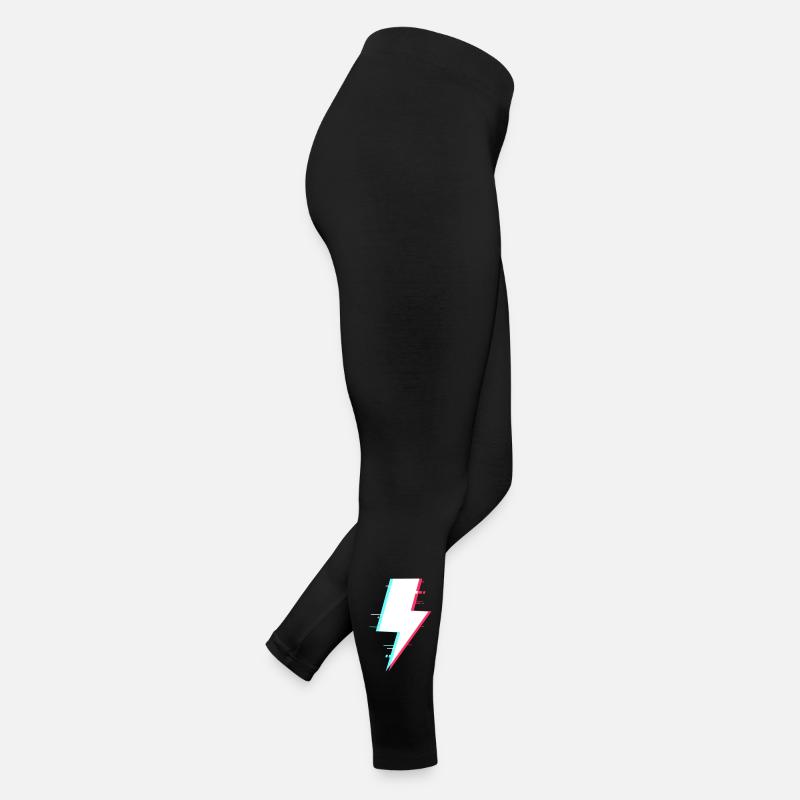 Lightning Style Retro Digital Lightning Women’s Jersey Leggings
