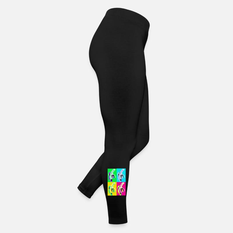 Banane Pop Art Quadri Couleurs Legging en jersey Femme