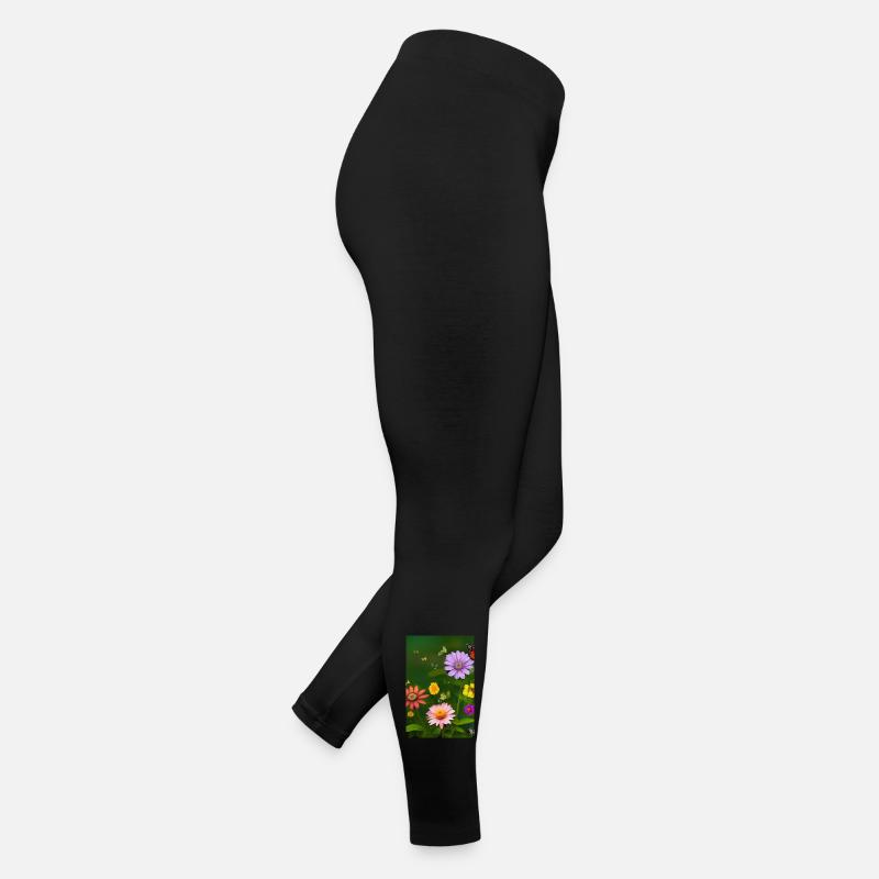 Fleurs et papillon Legging en jersey Femme
