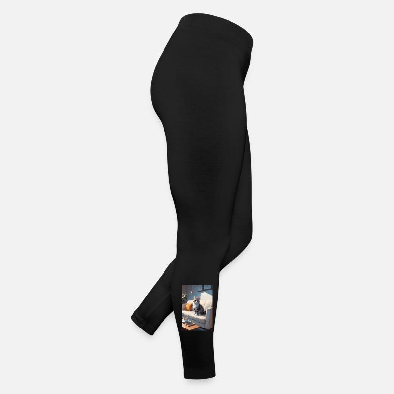 Katze auf Sofa Frauen Jersey Leggings