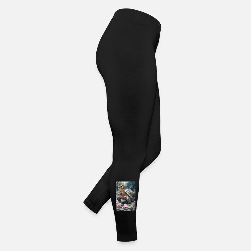 Illustration of a turtle Legging en jersey Femme
