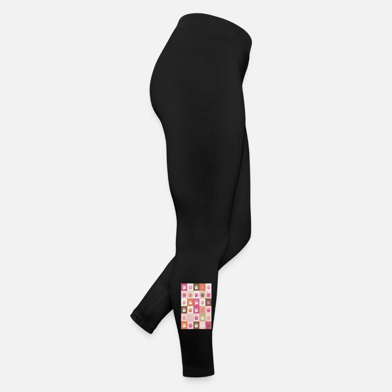 Pfotenabdruck-Patchwork-Plüschfelder Frauen Jersey Leggings