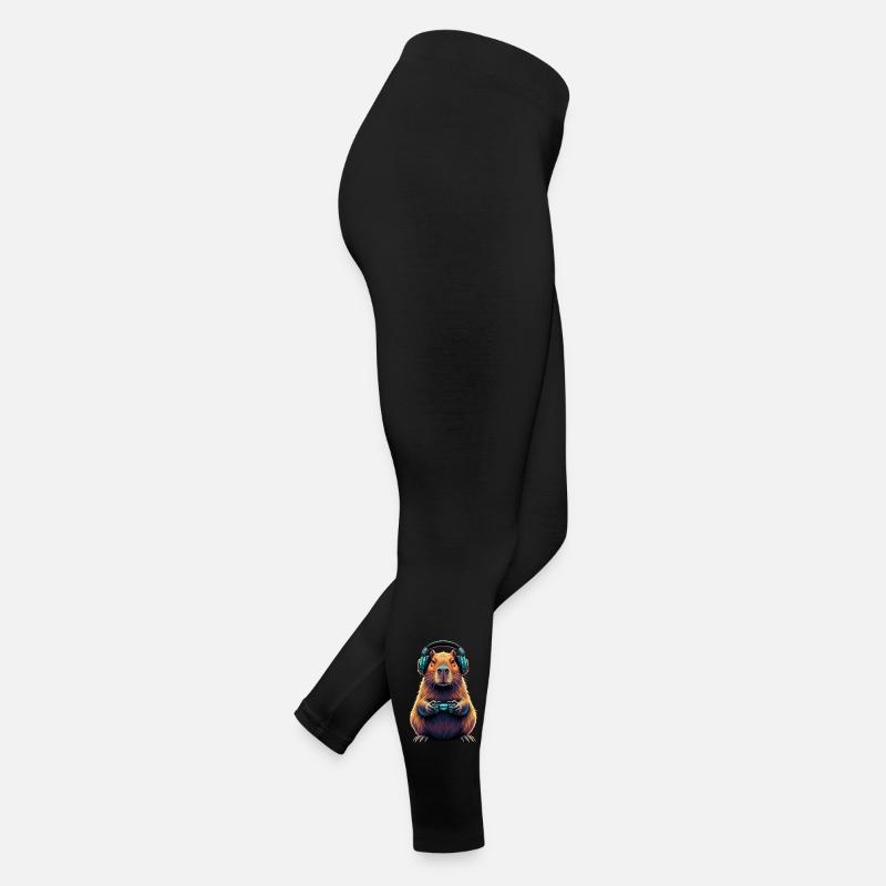 Capybara Jeux vidéo d’animaux Drôles Capybara Legging en jersey Femme