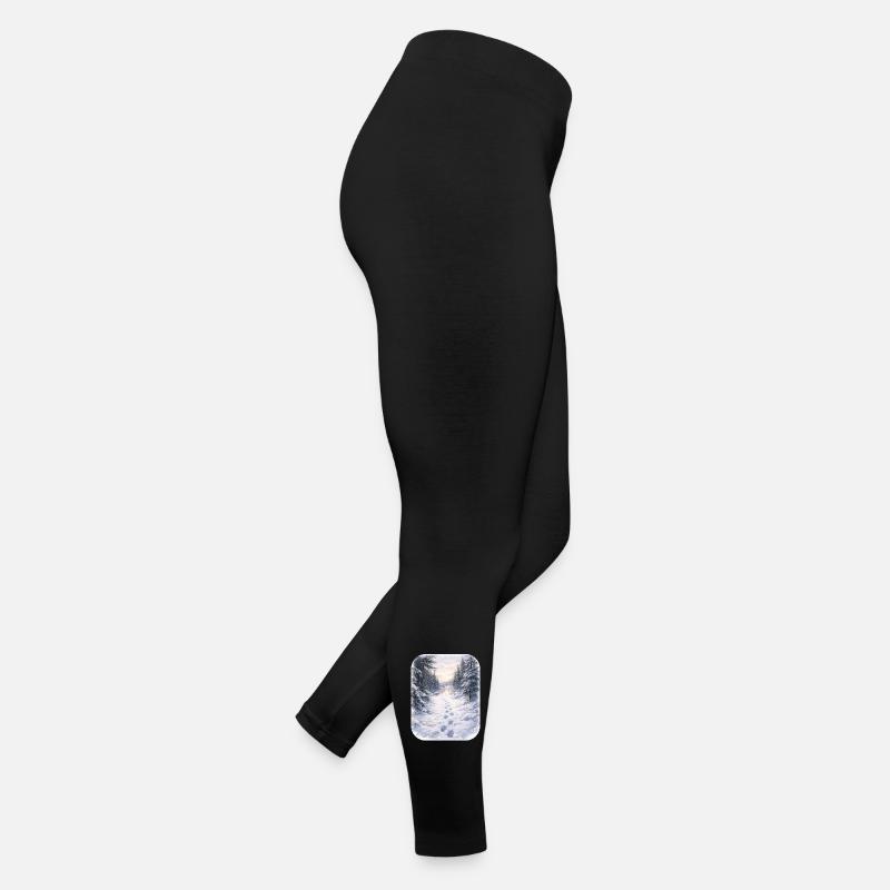 Winterwaldpfad Morgenschein Frauen Jersey Leggings