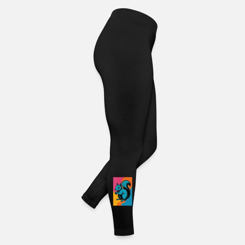 Buntes Eichhörnchen Pop Art Frauen Jersey Leggings