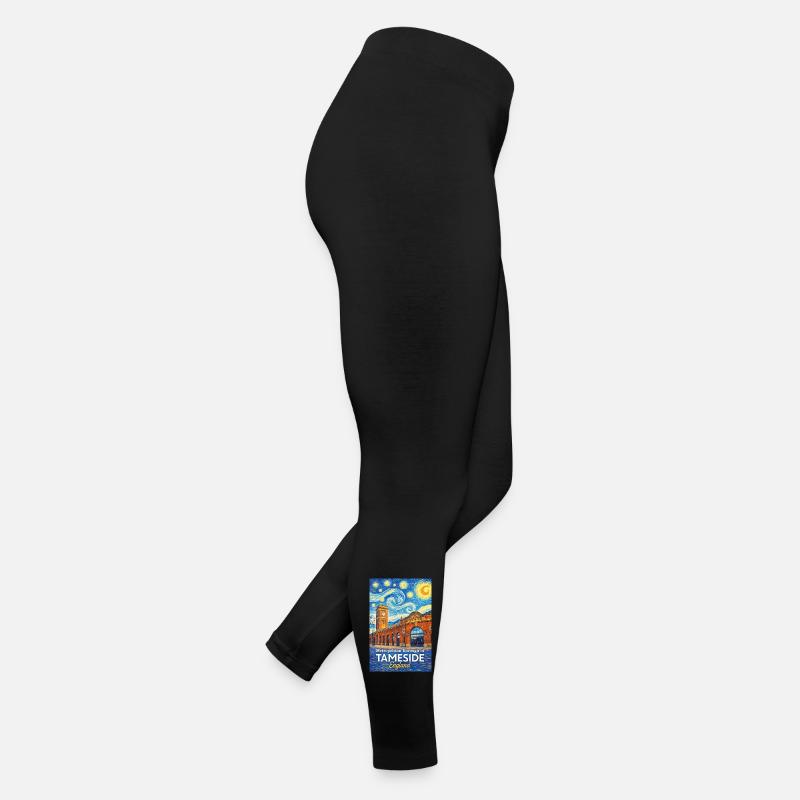 Tourbillon de nuages et briques de Tameside Angleterre Legging en jersey Femme