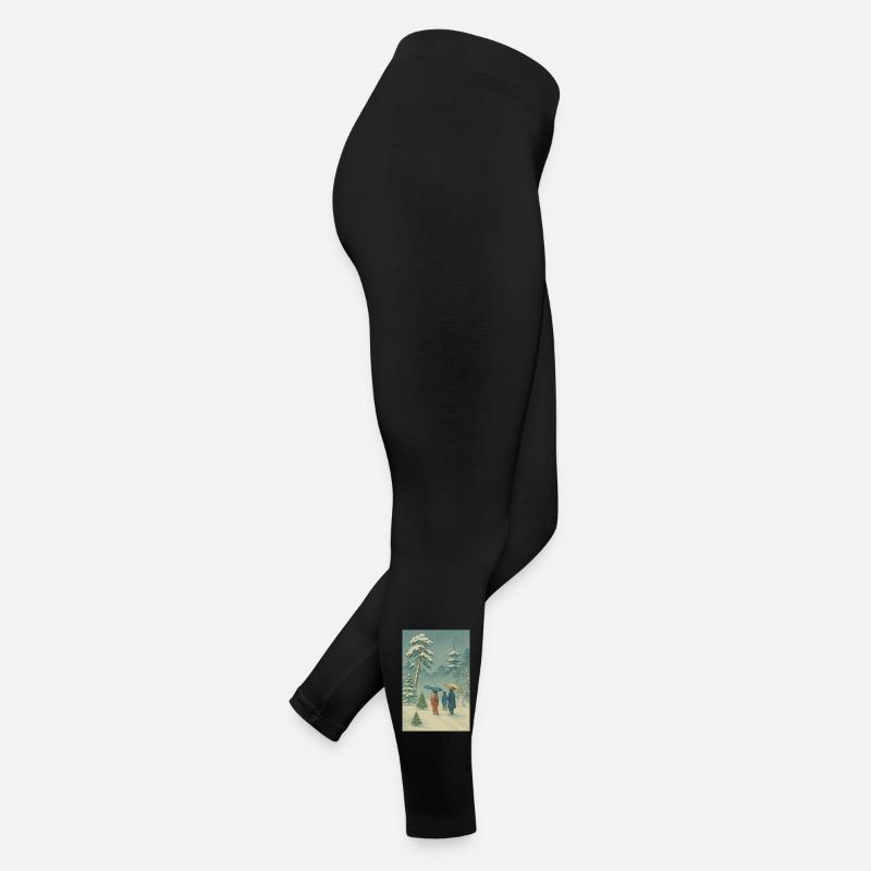 Japanese Christmas in Ukiyo-e Winter Style Women’s Jersey Leggings