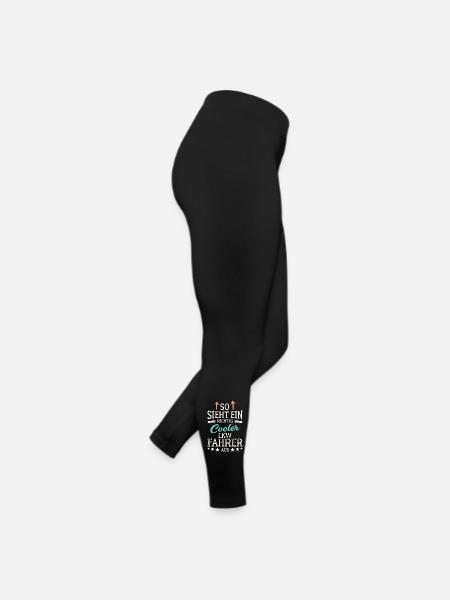 So sieht ein richtig cooler LKW Fahrer aus - Frauen Jersey Leggings - Schwarz - Rechts