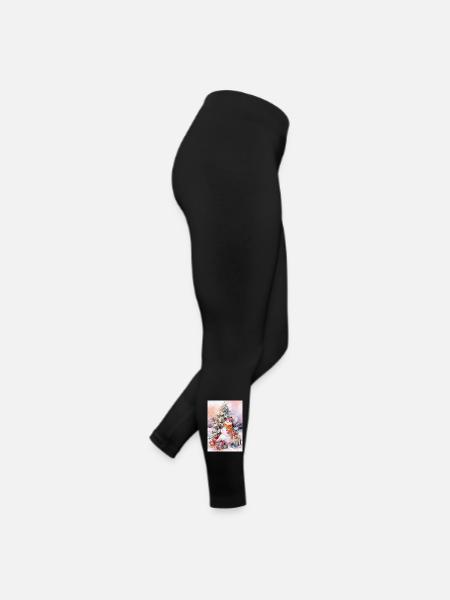 Snowman Watercolor Christmas - Women’s Jersey Leggings - black - Right