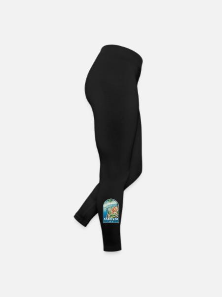 Sorrente, Italie, Paradis Méditerranéen, Art de voyage - Legging en jersey Femme - noir - Droite
