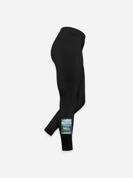 Experience Hakone In Japan Landscape Travel Art - Women’s Jersey Leggings - black - Right