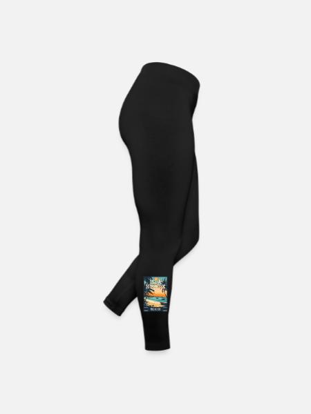 Entdecken Sie das Paradies auf der Isla Holbox in Mexiko - Frauen Jersey Leggings - Schwarz - Rechts