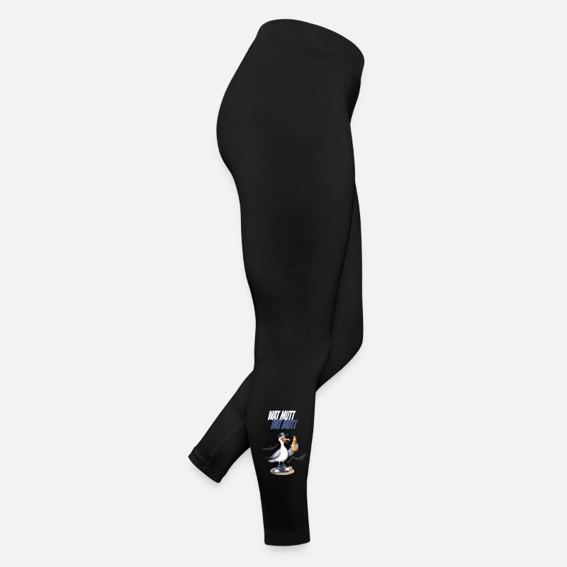 Wat mutt dat mutt Möwe Party Nordsee Humor Frauen Jersey Leggings