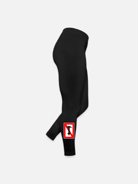 Interdiction d’ancre - navire d’ancre, capitaine de voilier - Legging en jersey Femme - noir - Droite