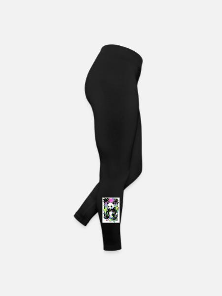 panda - Women’s Jersey Leggings - black - Right