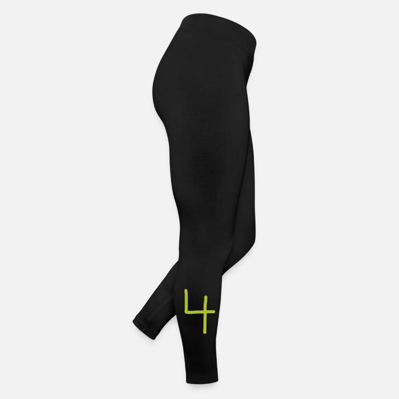 4 Number four number green birthday Women’s Jersey Leggings