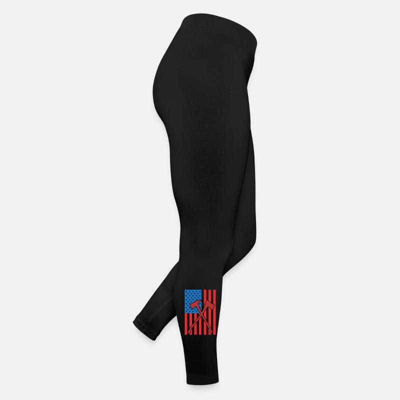 Brandbekämpfung USA Flagge Frauen Jersey Leggings