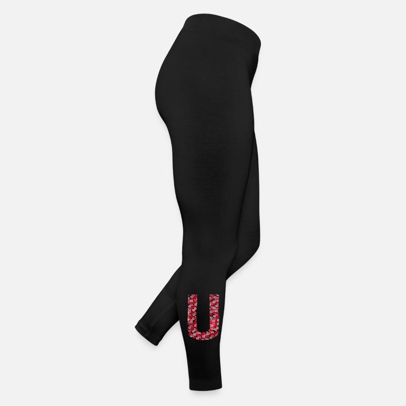 Letter U - kiss gift Women’s Jersey Leggings