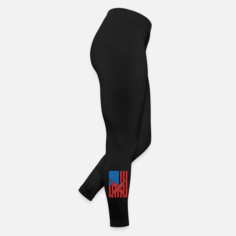 4. Juli USA Backen Frauen Jersey Leggings