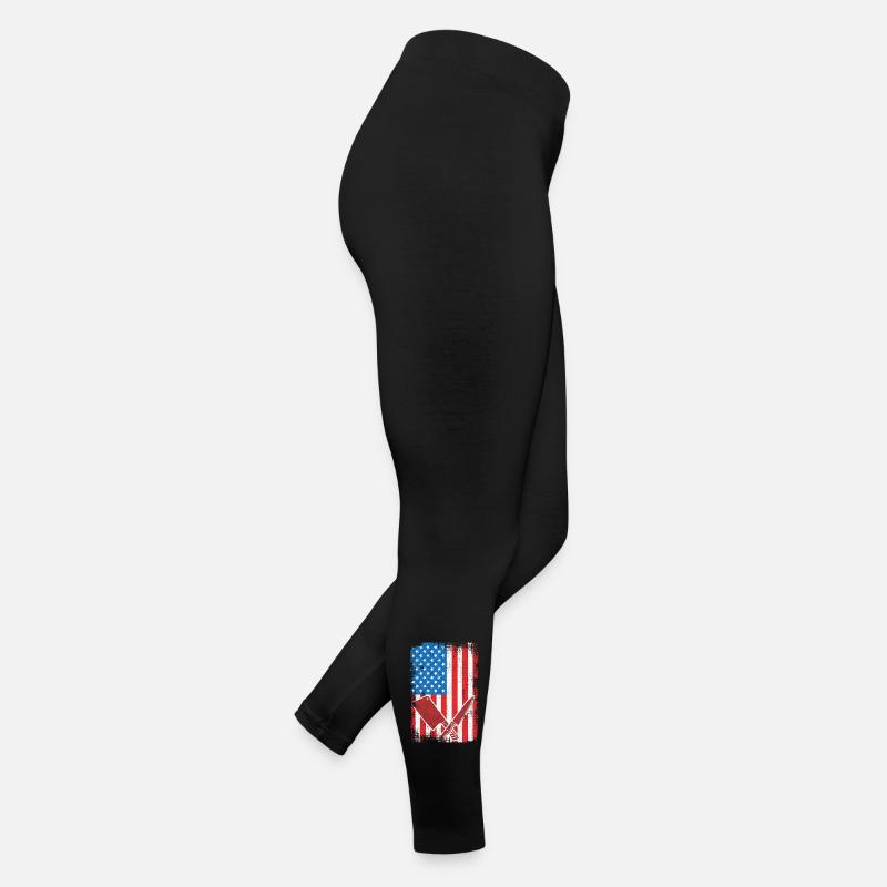 Boucher du drapeau des États-Unis Legging en jersey Femme
