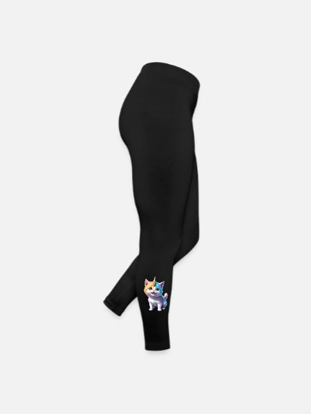 Unicorn Kitten - Women’s Jersey Leggings - black - Right