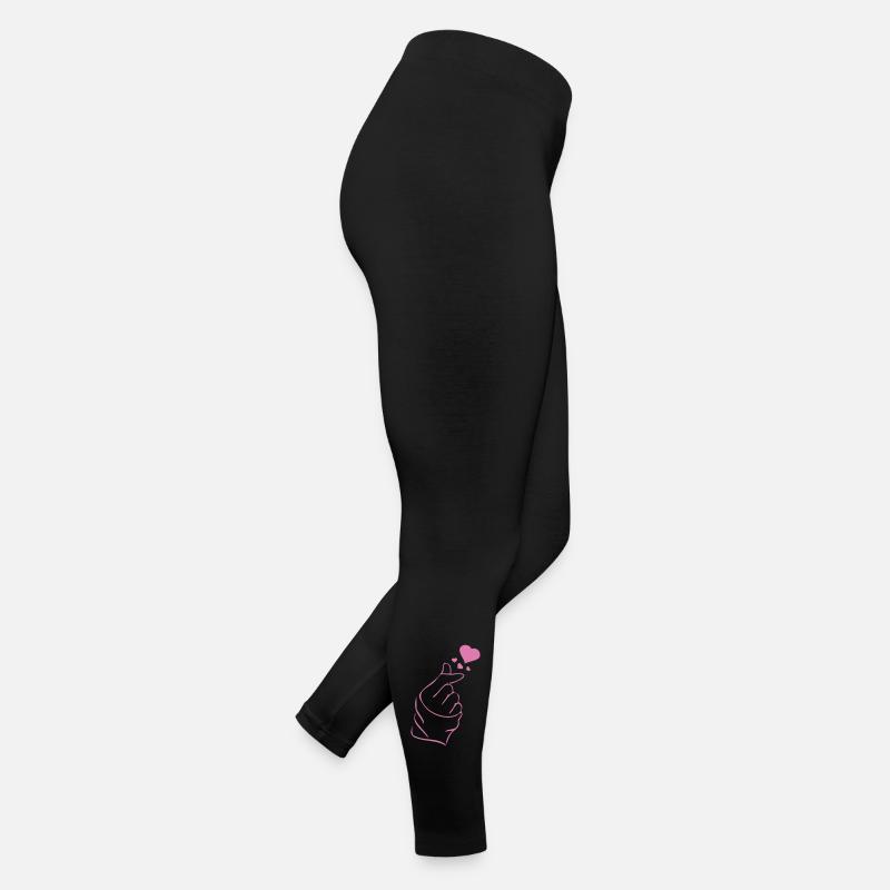 Finger heart k-pop K-drama 2 couleurs custom Legging en jersey Femme