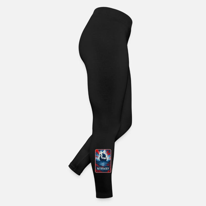 Norvège Paysage Drapeaux Design Legging en jersey Femme
