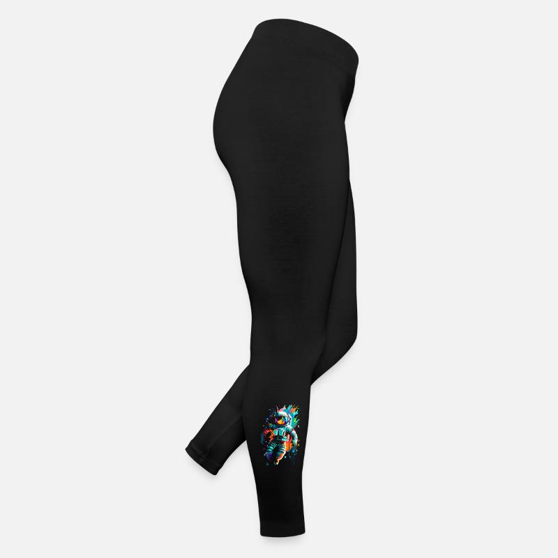 Colored astronaut in space space Women’s Jersey Leggings