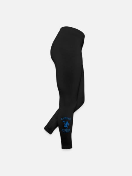 Larvik Norway Norwegen - Frauen Jersey Leggings - Schwarz - Rechts