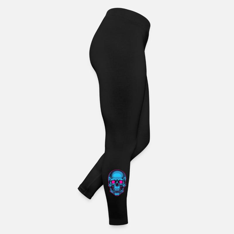 Neon skull with pink eyes Women’s Jersey Leggings