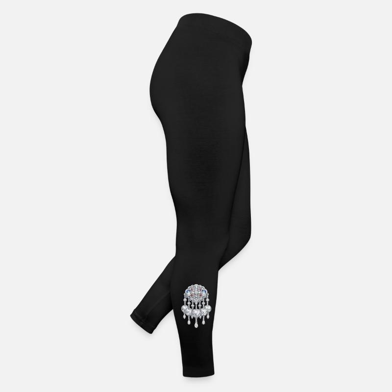 Sølje-Brosche aus Silber mit Diamant Frauen Jersey Leggings