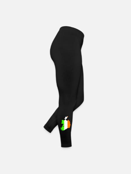 Irland Country - Frauen Jersey Leggings - Schwarz - Rechts
