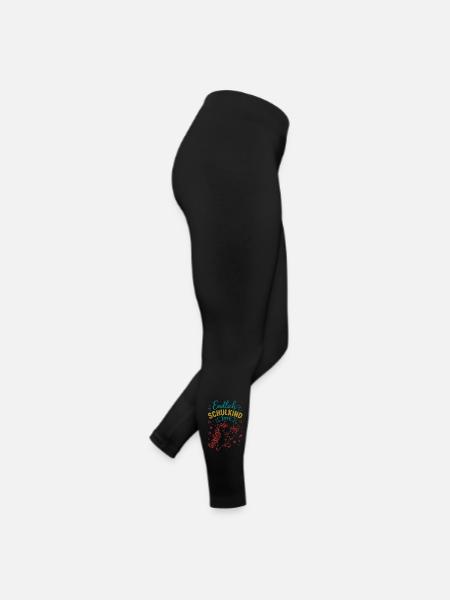 Endlich Schulkind 2026 Unicorn - Frauen Jersey Leggings - Schwarz - Rechts