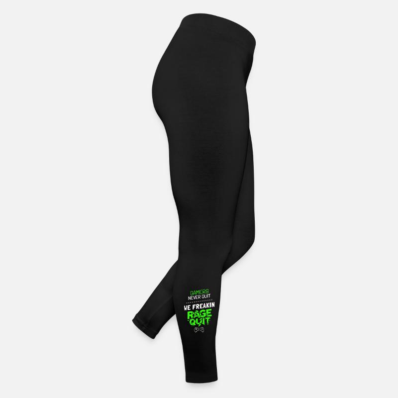 Gamers Never Quit – Rage Quit Saying Women’s Jersey Leggings