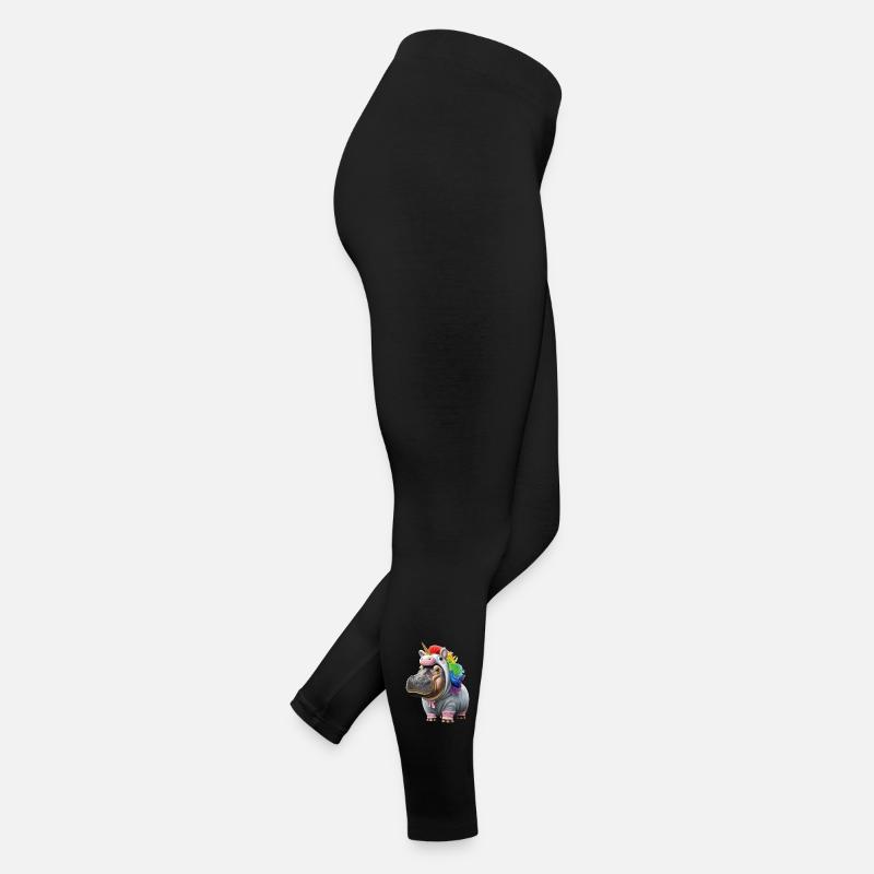 Licorne hippopotame Legging en jersey Femme