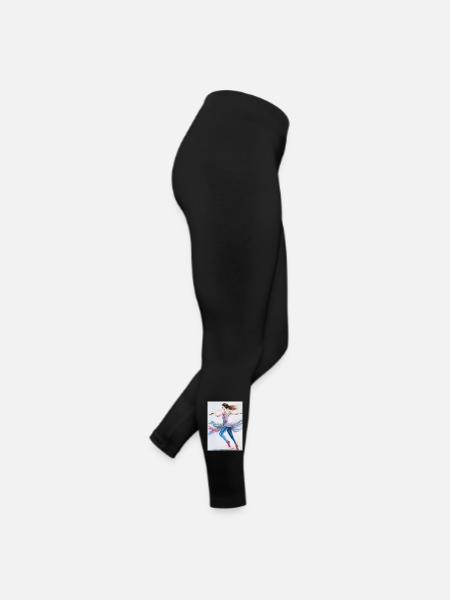 Swirling Dancer in Pastels - Women’s Jersey Leggings - black - Right
