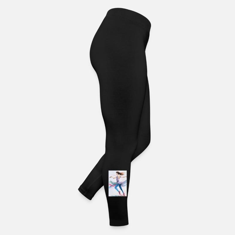 Swirling Dancer in Pastels Women’s Jersey Leggings