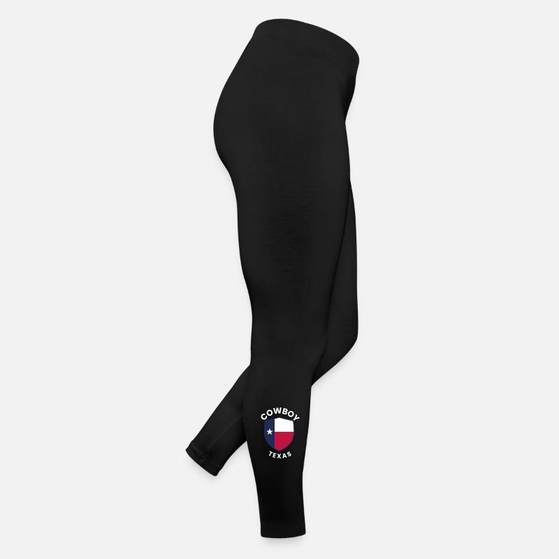 Cowboy Texas Shield Graphic Design Women’s Jersey Leggings