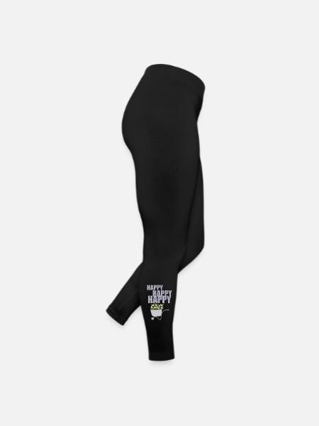 WHEELBARROWS HAPPY - Women’s Jersey Leggings - black - Right