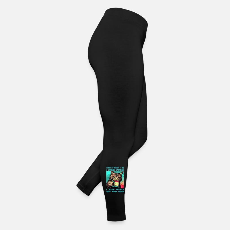 Café avec un chat Legging en jersey Femme