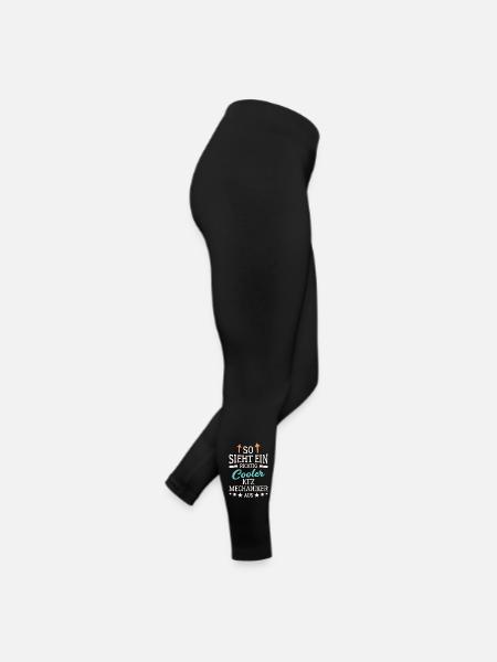 So sieht ein richtig cooler KFZ Mechaniker aus - Frauen Jersey Leggings - Schwarz - Rechts