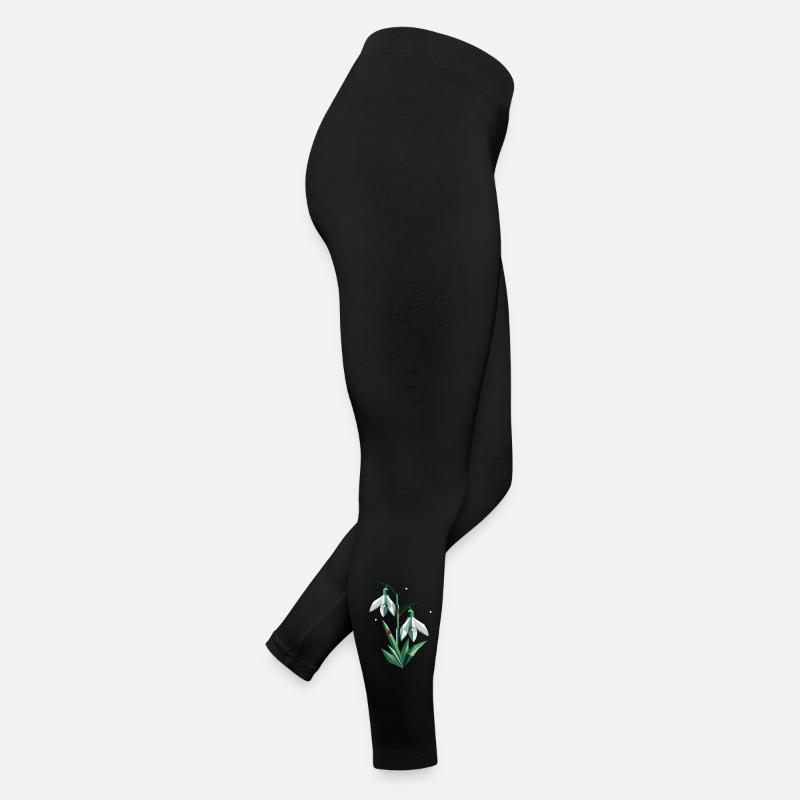 Two snowdrops with ladybugs Women’s Jersey Leggings