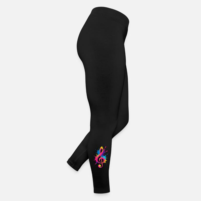 Clé colorée avec éclaboussures de peinture - Legging en jersey Femme - noir