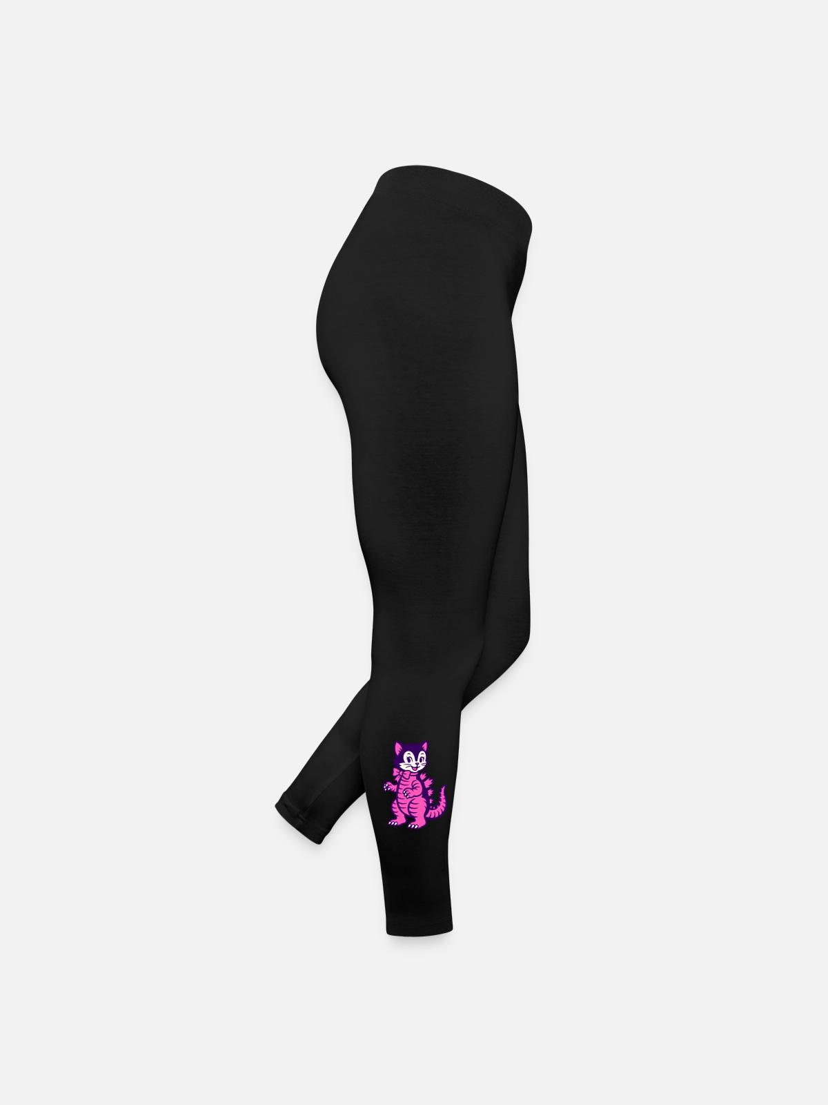 Monster Cat - Women’s Jersey Leggings - black - Right