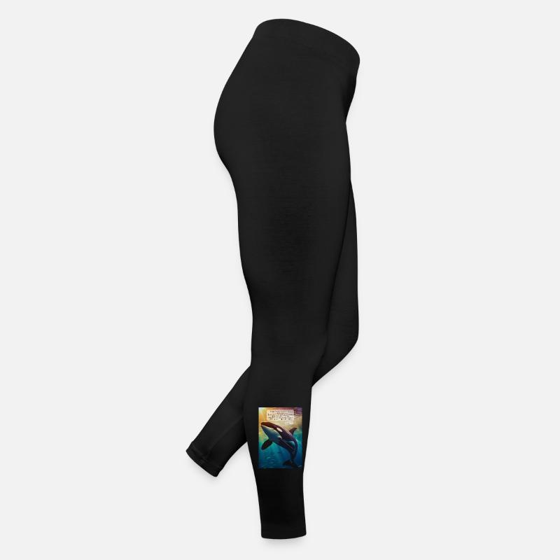 Orca Underwater Hope Verse - Women’s Jersey Leggings - black