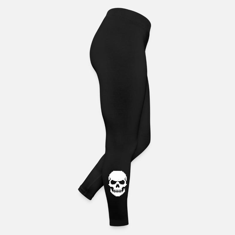Pixel Skull Jaw 8-Bit Women’s Jersey Leggings