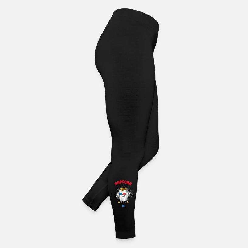 pop corn - Women’s Jersey Leggings - black